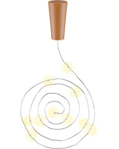 Goobay -valoketju pulloon, 10 LED -valoa, sis. Tuntia 3 kpl