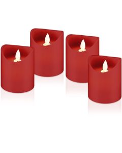 Goobay -vahakynttilä, LED, punainen, 4 kpl, siirrettävä liekki