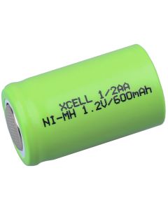 1/2 AA ladattava akku - 600 mAh