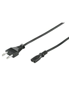 Liitäntäjohto, 1,5 m, musta, uros (EU)