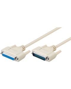 SUB-D-kaapeli, harmaa, 1,8m,