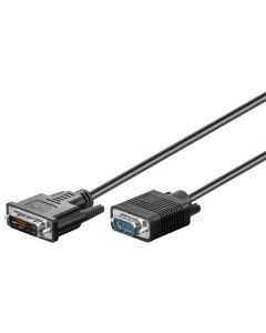 DVI-I/VGA Full HD -kaapeli, musta, 3m,