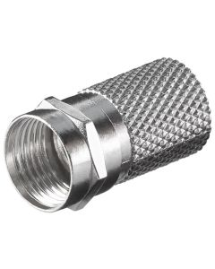 F-liitin kaapeleille, puristettava 8,2mm, sinkki-nikkeli