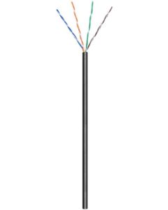CAT 5e Verkkokaapeli ulkokäyttöön, U/UTP, musta, 100m kaapelirulla