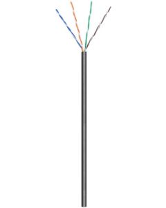 CAT 6 Verkkokaapeli ulkokäyttöön, U/UTP, musta, 100m kaapelirulla