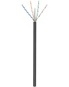 CAT 6 Verkkokaapeli, U/UTP, musta, 100m kaapelirulla