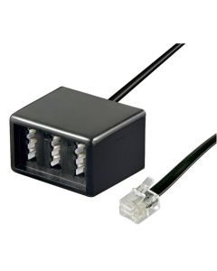 TAE adapteri 3 TAE N/F/N naaras RJ11/RJ14 uros (6P4C) - 1 kpl.