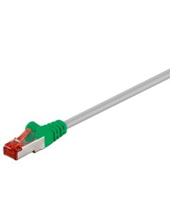 CAT 6 Ristiinkytketty verkkokaapeli, S/FTP (PiMF), harmaa, vihreä, harmaa-vihreä, 1m
