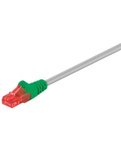 CAT 6 Ristiinkytketty verkkokaapeli, U/UTP, harmaa, vihreä, harmaa-vihreä, 1m