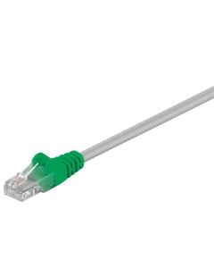 CAT 5e Ristiinkytketty verkkokaapeli, U/UTP, harmaa-vihreä, 0,5m