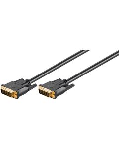 DVI-I FullHD -kaapeli kaksinkertainen yhteys, musta, 10m,