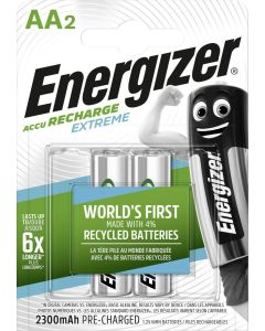 Energizer Recharge Extreme AA 2300mAh -akut (2 kpl pakkaus)