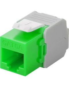CAT 6A RJ45-liitin, ei suojattu, vihreä-valkoinen
