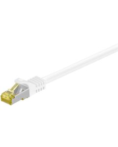 RJ45 Patch-kaapeli S/FTP (PiMF), sis. CAT 7 -kaapeli, valkoinen, 20m
