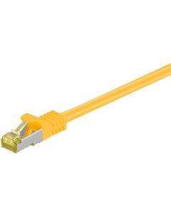 RJ45 Patch-kaapeli S/FTP (PiMF), sis. CAT 7 -kaapeli, keltainen, 0,25m