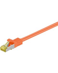 RJ45 Patch-kaapeli S/FTP (PiMF), sis. CAT 7 -kaapeli, oranssi, 7,5m