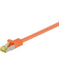 RJ45 Patch-kaapeli S/FTP (PiMF), sis. CAT 7 -kaapeli, oranssi, 10m