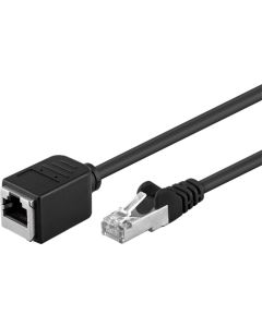 CAT 5e Jatkojohto F/UTP, musta, 5m