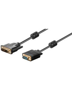 DVI-I/VGA Full HD -kaapeli, musta, 10m,