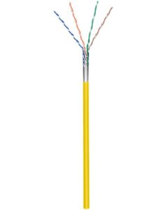 CAT 5e Verkkokaapeli, F/UTP, keltainen, 100m kaapelirulla