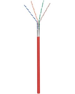 CAT 5e Verkkokaapeli, F/UTP, punainen, 100m kaapelirulla