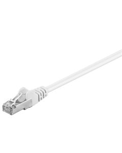 CAT 5e Verkkokaapeli, F/UTP, valkoinen, 1m