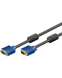 Full HD SVGA monitori jatkojohto, sininen-musta, 3m,