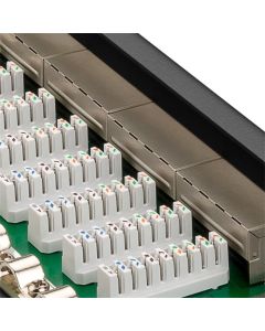 CAT 6 Patch Panel, 10 tuumainen, 12-A-portti, musta