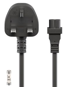 Virtajohto, Iso-Britannia, 1,8m, musta