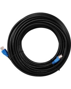 CAT 6 Patch-kaapeli ulkokäyttöön, U/UTP, musta, 75 m