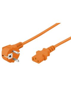 Kulmamallinen virtajohto, 5 m, oranssi