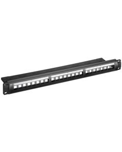 Patch Panel, 19 tuumaa, 24-A-portti, musta