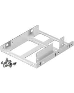 x 2 2,5'' kovalevyn asennuskiskot  3,5'', hopea,