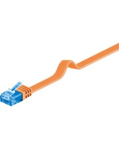 CAT 6a Verkkokaapeli, litteä U/UTP, oranssi, 2m