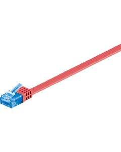 CAT 6a Verkkokaapeli, litteä U/UTP, punainen, 2m