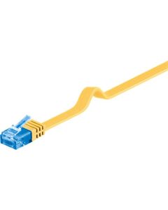 CAT 6a Verkkokaapeli, litteä U/UTP, keltainen, 3m