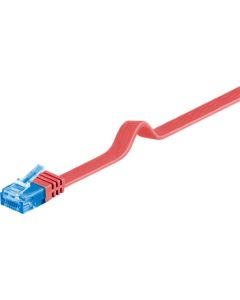 CAT 6a Verkkokaapeli, litteä U/UTP, punainen, 3m