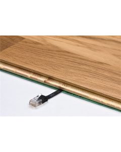 CAT 6a Verkkokaapeli, litteä U/UTP, musta, 3m