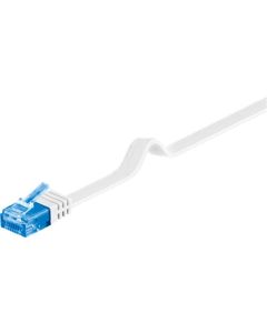 CAT 6a Verkkokaapeli, litteä U/UTP, valkoinen, 7m