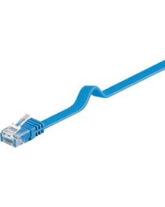 CAT 6 Patch-kaapeli, litteä, U/UTP, sininen, 0,5m
