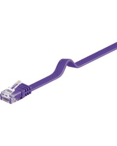 CAT 6 Patch-kaapeli, litteä, U/UTP, liila, 2m