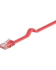 CAT 6 Patch-kaapeli, litteä, U/UTP, punainen, 3m