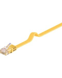 CAT 6 Patch-kaapeli, litteä, U/UTP, keltainen, 3m