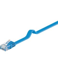 CAT 6 Patch-kaapeli, litteä, U/UTP, sininen, 5m