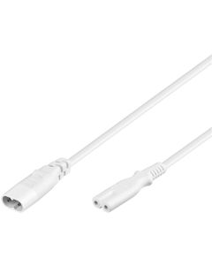 Jatkojohto C7/C8, 2 m, valkoinen