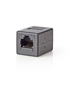 NEDIS, Cat 6 -Verkkosovitin RJ45 (8P8C), Naaras - RJ45 (8P8C), Naaras Musta