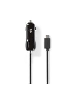 Autolaturi, 3,0 A, Kiinteä kaapeli, USB-C™, Musta