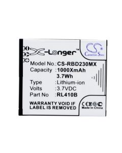 Battery for Rollei camera Actioncam 230 - 1000mAh
