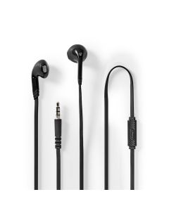 NEDIS, Johdolliset Kuulokkeet   1,2 m:n Pyöreä Johto   Nappikuulokkeet   Sisäänrakennettu Mikrofoni   Musta