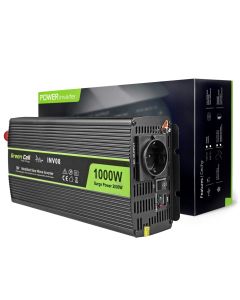 Green Cell auton invertteri 12V – 1000W/2000W muokatulla siniaallolla
